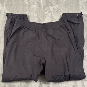 LL Bean Outdoors Mens Nylon Pant Stowaway GoreTex Size Regular Large Black Lined